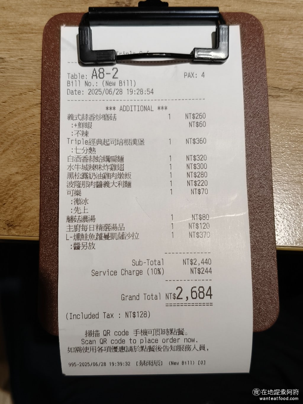 Triple,Cafe,Triple,Cafe菜單,Triple,Cafe價格,內湖區美食,內湖美食,大湖公園美食,美式料理,漢堡,義式料理,義大利麵,燉飯 平均每一個人吃了600多塊，價格不算特別便宜，算是中上。如果想要吃得更美式風格一點，個人還是覺得 Campus Cafe 會比較好吃，這間走的是溫馨風格。 @在地阿府的美食世界
