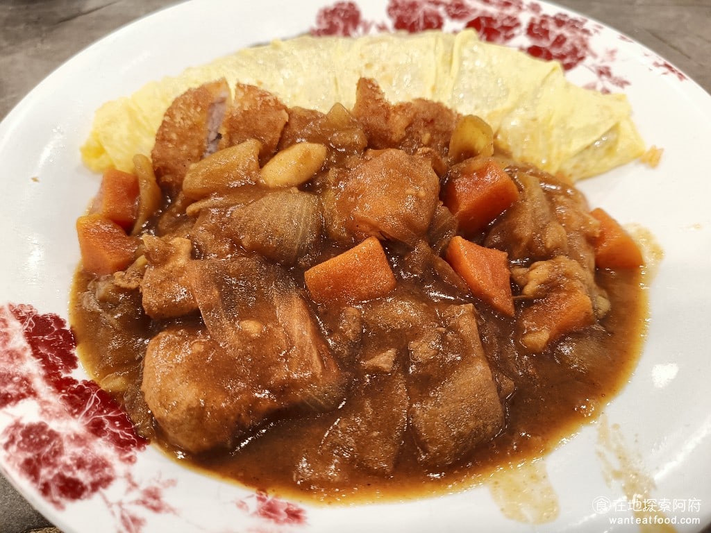 美觀園日本料理,美觀園日本料理菜單,美觀園日本料理價格,萬華區美食,萬華美食,西門美食,日式料理,蛋包飯,烏龍麵 咖哩豬排蛋包飯 因為我想吃蛋包飯，但又想要吃炸豬排，剛好有賣這一樣餐點，三個味道綜合，有咖哩、有豬排、有蛋包飯，超級棒！ @在地探索的阿府美食世界