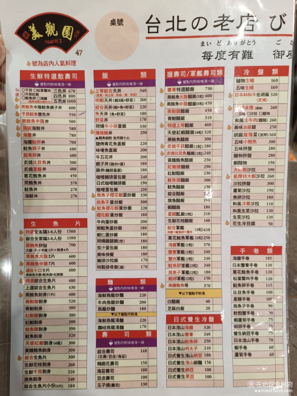 美觀園日本料理,美觀園日本料理菜單,美觀園日本料理價格,萬華區美食,萬華美食,西門美食,日式料理,蛋包飯,烏龍麵 這間店還有一個特色，就是用料非常的大方，不管是吃飯附贈的味噌湯，還是茶碗蒸，或是生菜沙拉，店家都秉持著讓客人「吃得飽吃得好」的理念在經營。 @在地探索的阿府美食世界