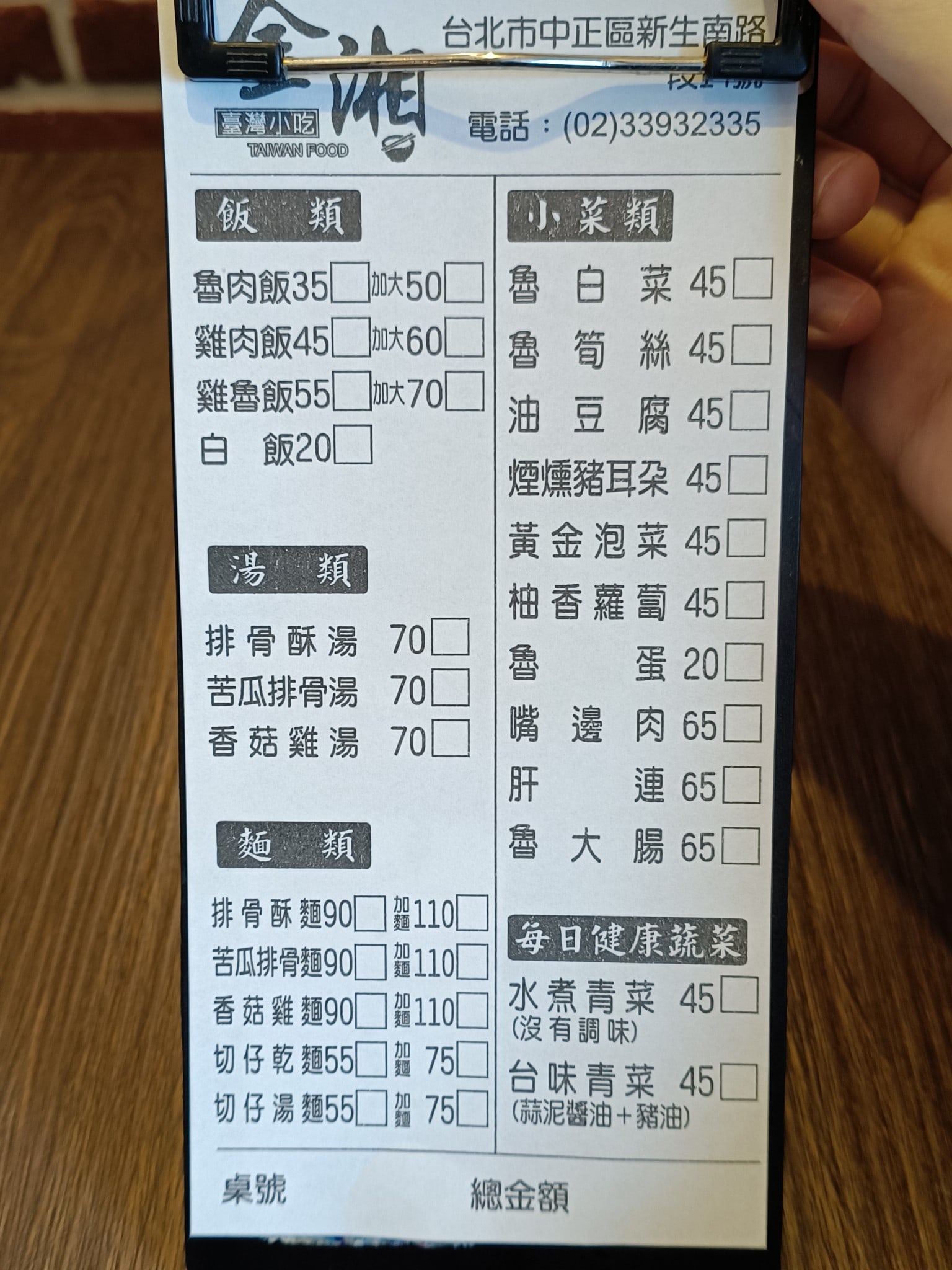 金湘台灣小吃,金湘台灣小吃菜單,金湘台灣小吃價格,中正區美食,中正美食,忠孝新生美食,台灣小吃,滷肉飯,雞肉飯 店家菜單