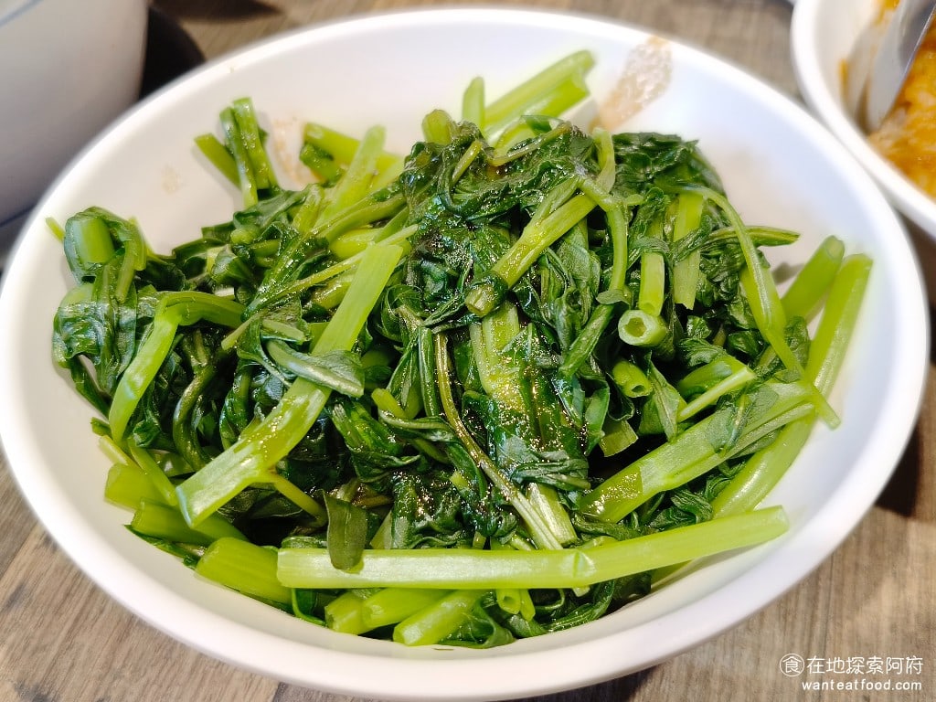 北門-蝦仁飯·煲湯,北門-蝦仁飯·煲湯菜單,北門-蝦仁飯·煲湯價格,大同區美食,大同美食,台灣小吃,蝦仁飯 燙青菜 @在地阿府的美食世界